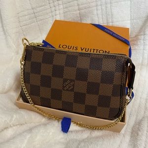 NEW⚡️LV MINI POCHETTE: Damier Ebene